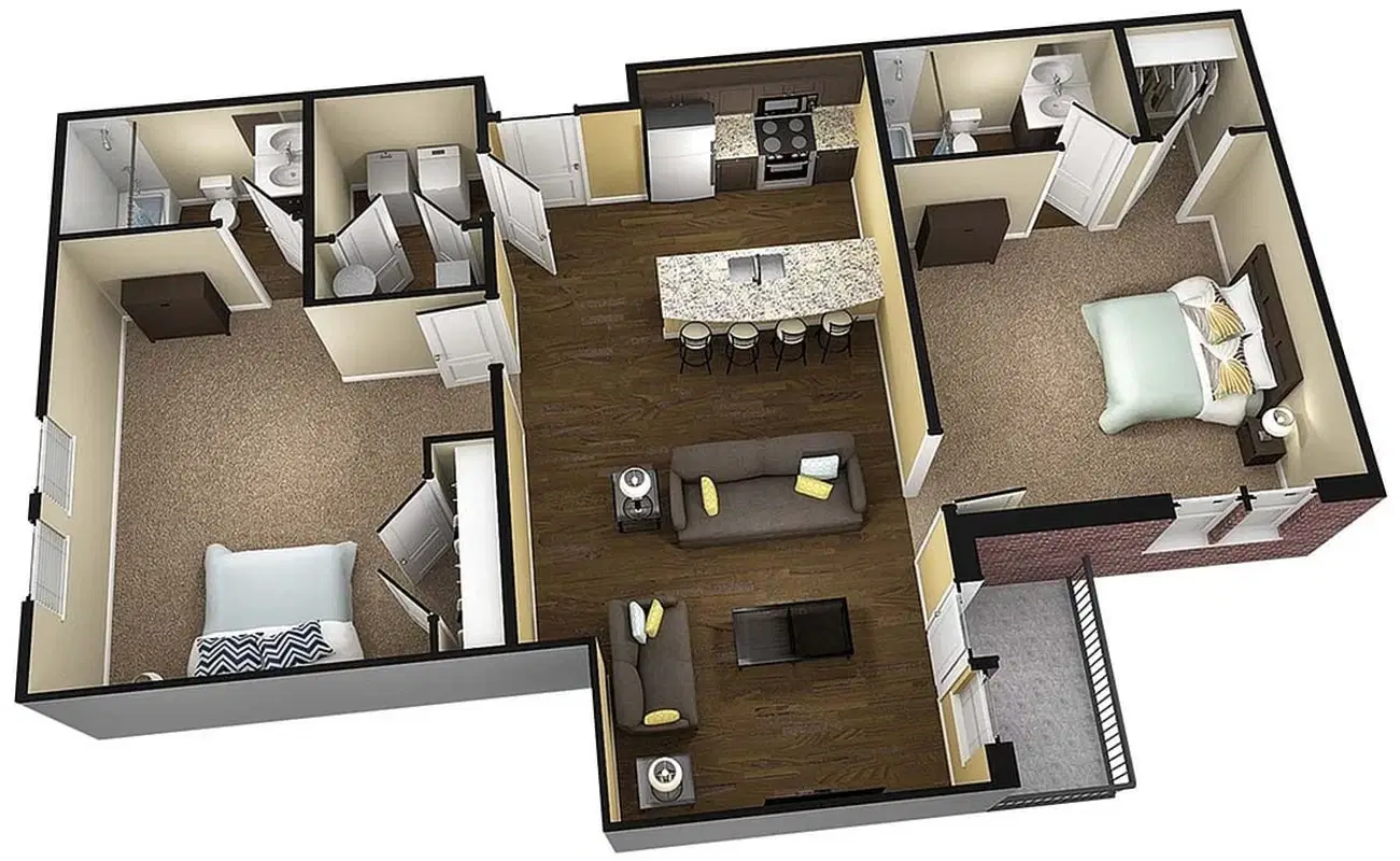 Brookside Downtown, Columbia – Room in a 2 Bedroom 2 Bathroom | Airmont
