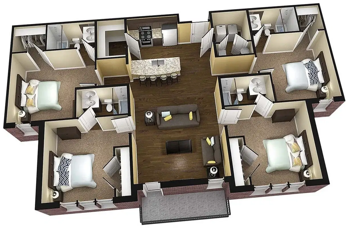 Brookside Downtown, Columbia – Room in a 4 Bedroom 4 Bathroom | Deschutes One