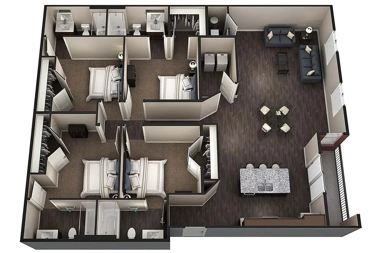 Brookside Downtown, Columbia – Room in a 4 Bedroom 4 Bathroom | Escanes