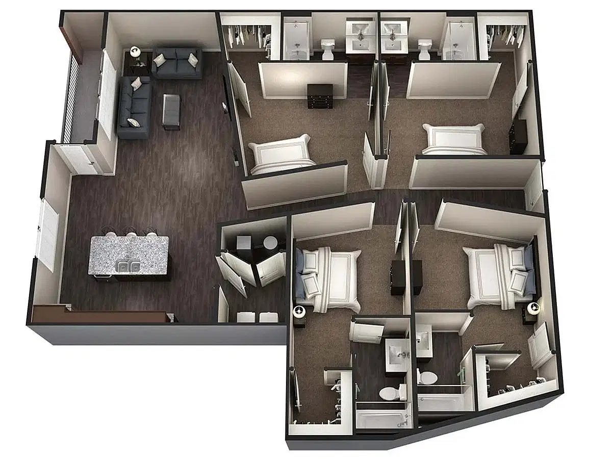 Brookside Downtown, Columbia – Room in a 4 Bedroom 4 Bathroom | Florence