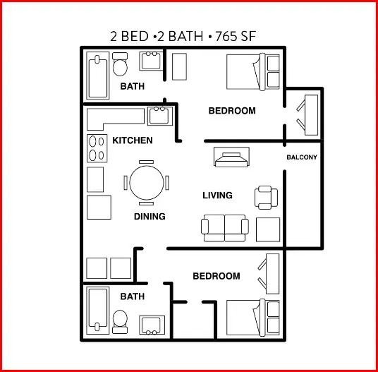 Town Lake, Austin – 2 Bed 2 Bath