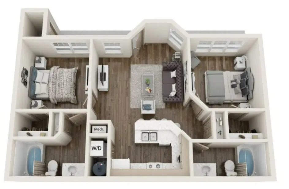 Fifteen 12 at Bryan, College Station – 2 Bed 2 Bath