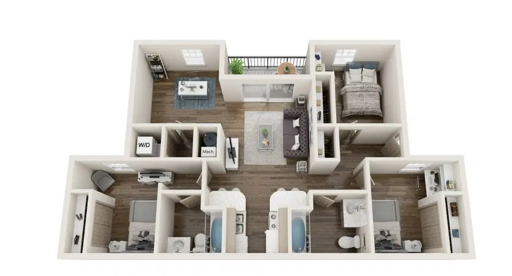 Fifteen 12 at Bryan, College Station – 3 Bed 2 Bath