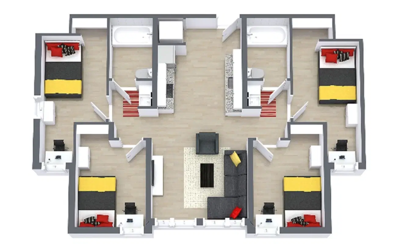 The Nine at College Park, College Park – Room in 4 Bedroom 2 Bathroom | D6