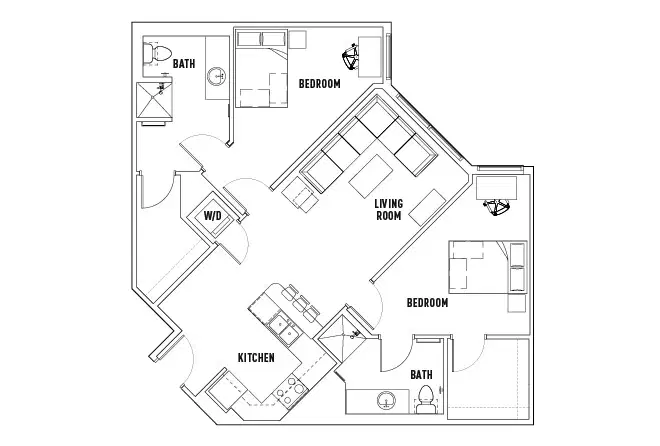 The Callaway House, Austin – Room in 2 Bed - 2 Bath Apartment - Corner Unit + Floors 16-17