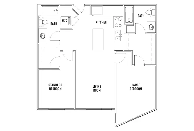 Twelve At U District, Seattle – Room In 2 Bed - 2 Bath A Deluxe