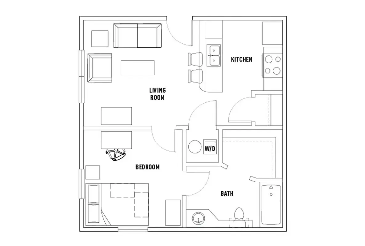 Latitude Lexington, Lexington – 525: 1 Bed - 1 Bath