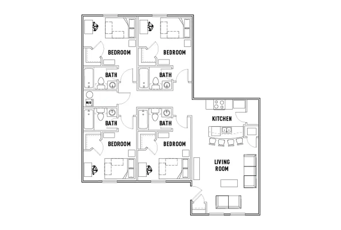 Latitude Lexington, Lexington – 524: 4 Bed - 4 Bath