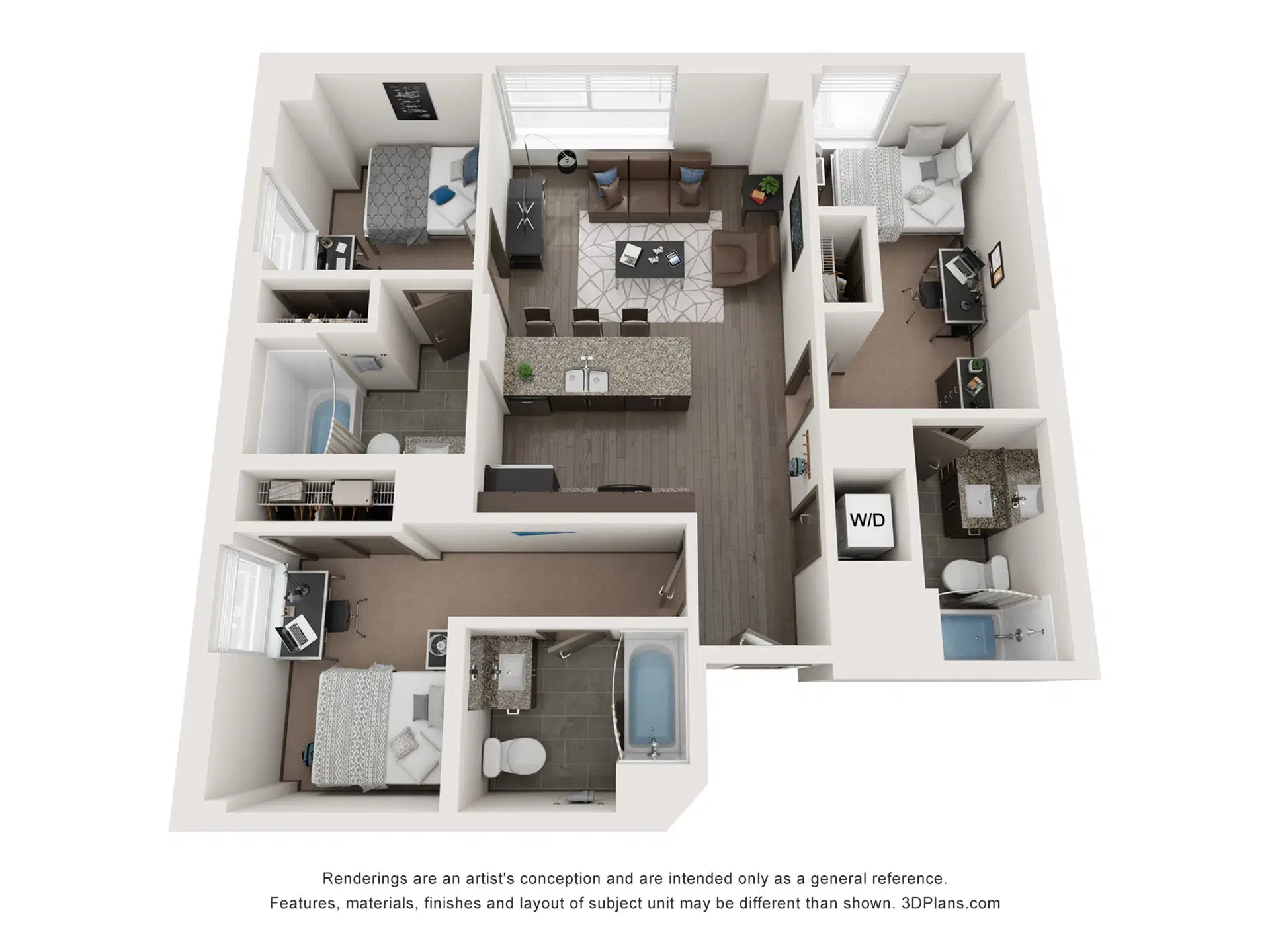 Sterling Arbor Blu, Ann Arbor – 3 Bedroom 3 Bathroom