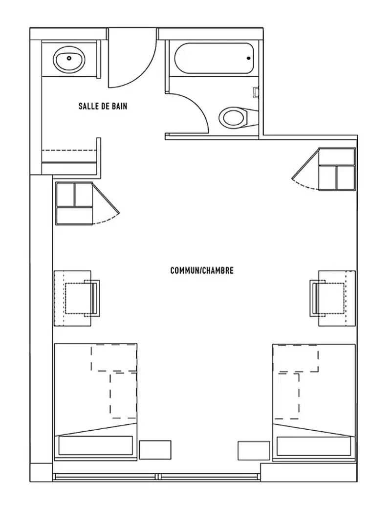Campus1 MTL, Montreal – 1 Bed 1 Bath | Shared Standard