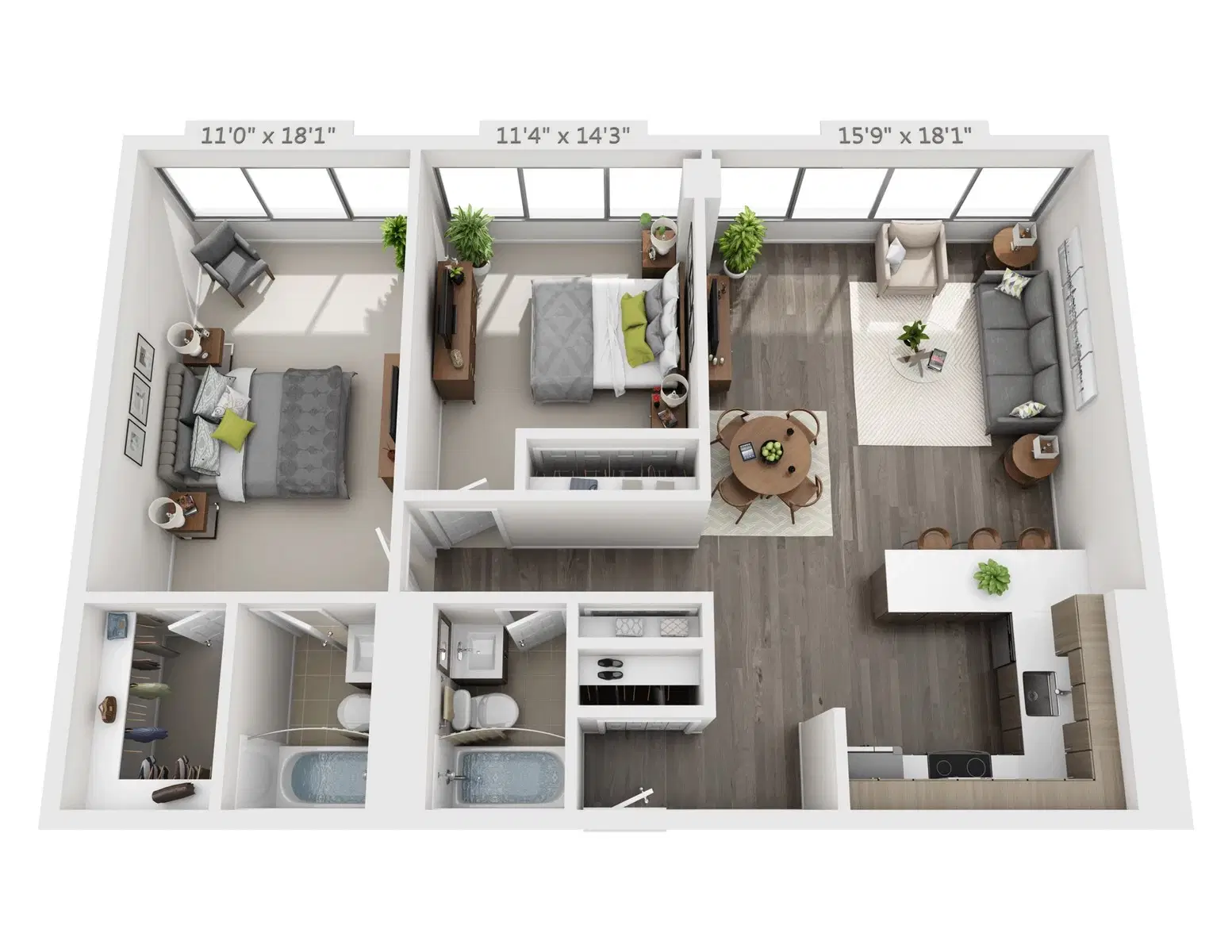 Scio At The Medical District, Chicago – Two Bedroom C1