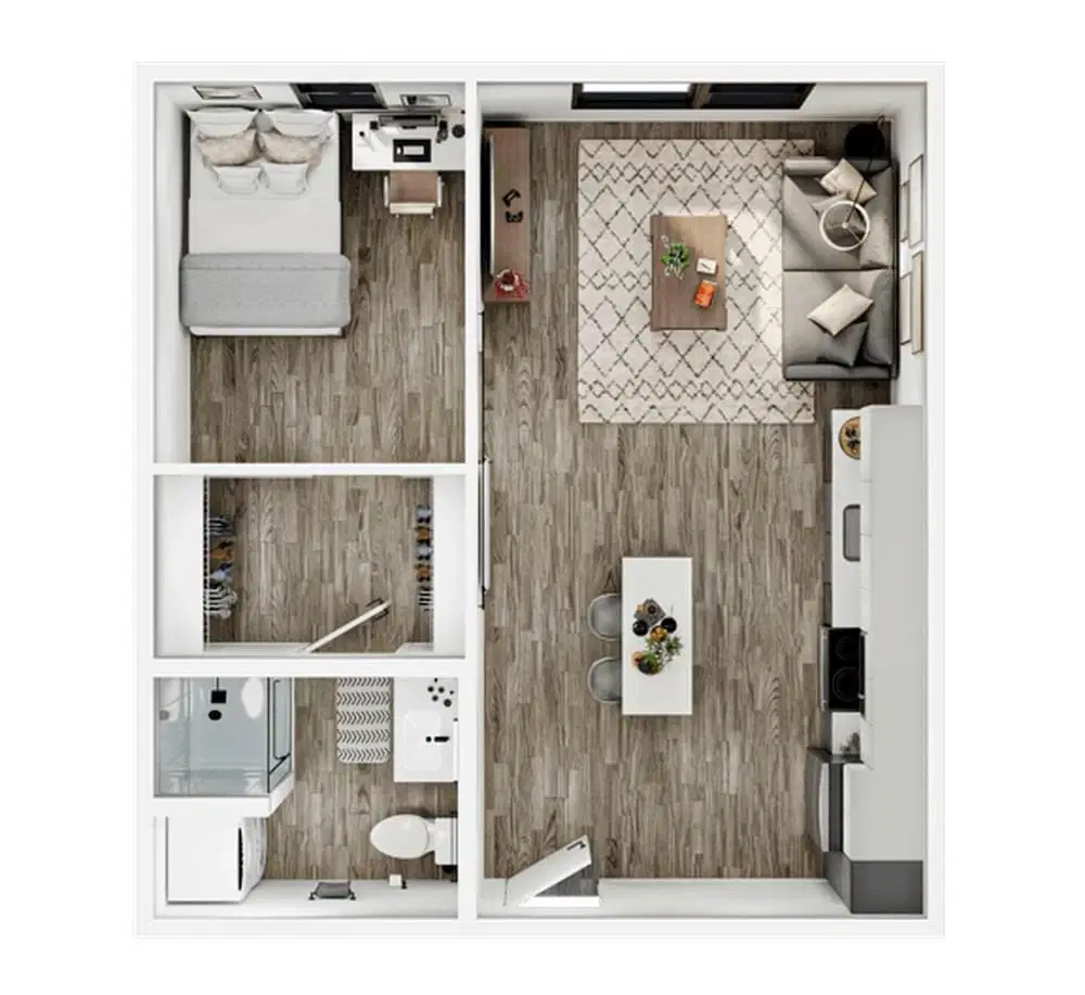 Verve St. Louis, St. Louis – 1BR/1BA – A1