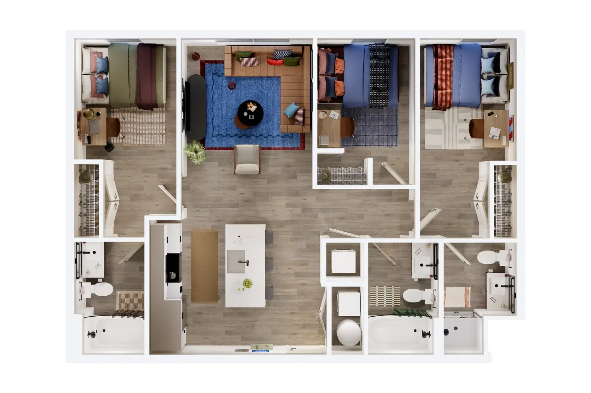 Local on Delmar, St. Louis – Room in 3 Bedroom 3 Bathroom | D2