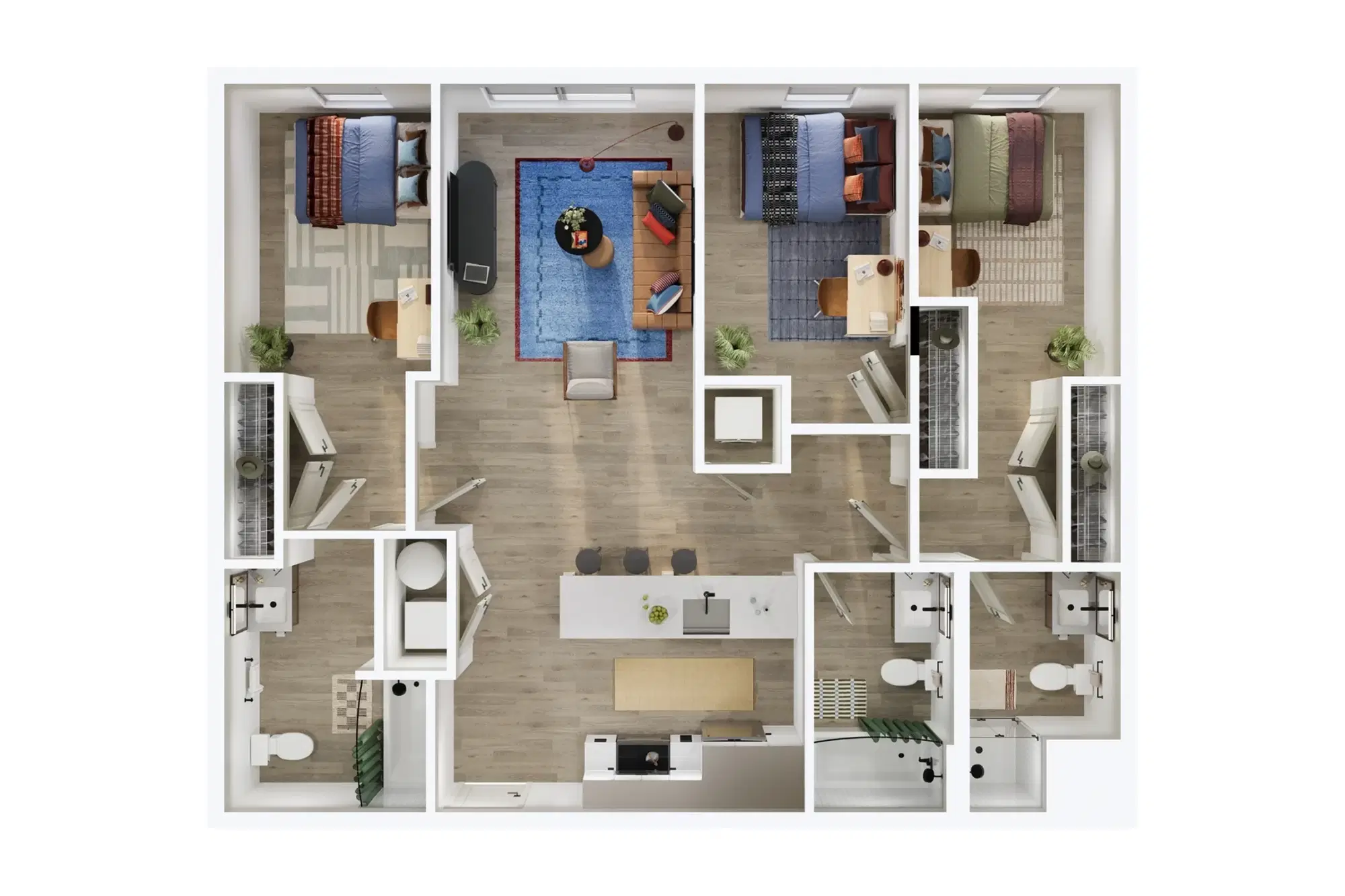 Local on Delmar, St. Louis – Room in 3 Bedroom 3 Bathroom | D7