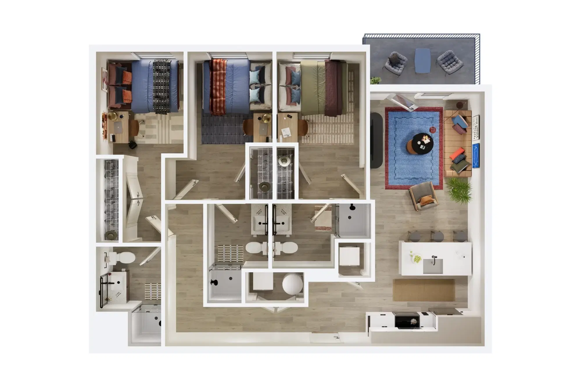 Local on Delmar, St. Louis – Room in 3 Bedroom 3 Bathroom | D8 Alt