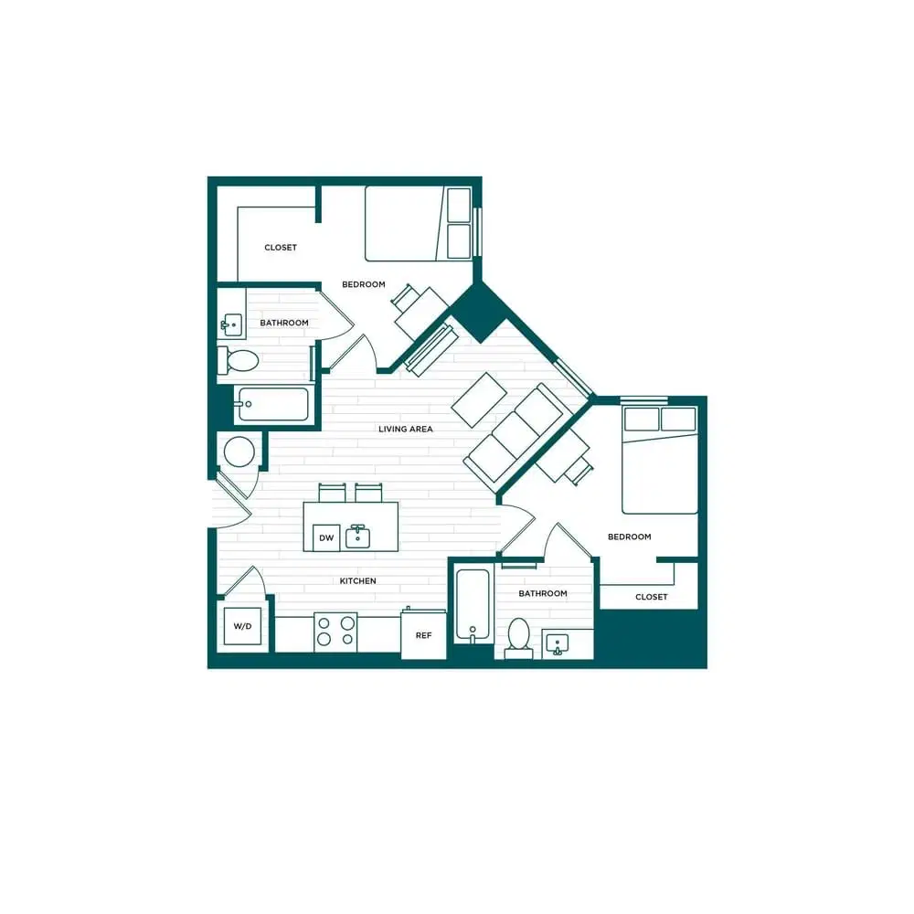 Verve Boise, Boise – Room in a 2 Bed 2 Bath - B2.1