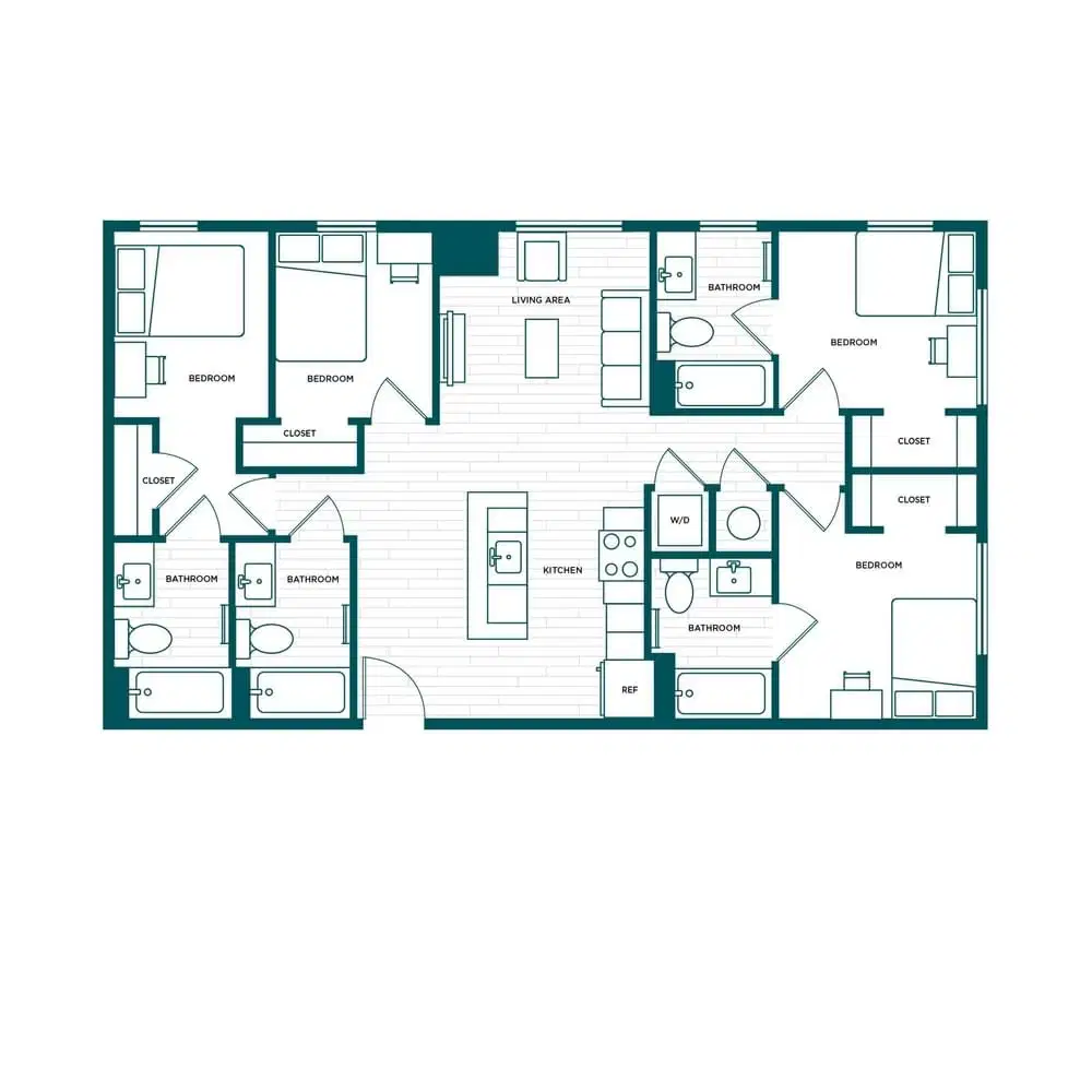 Verve Boise, Boise – Room in a 4 Bed 4 Bath - D7