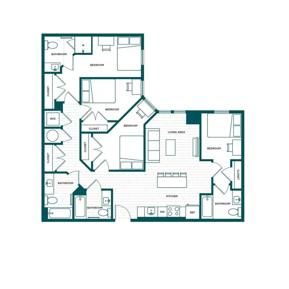 Verve Boise, Boise – Room in a 4 Bed 4 Bath - D3