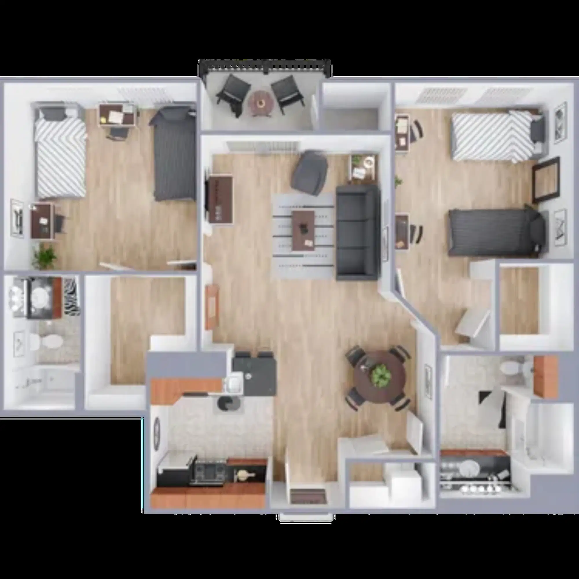 Lorenzo, Los Angeles – 2 Bedroom 2 Bathroom