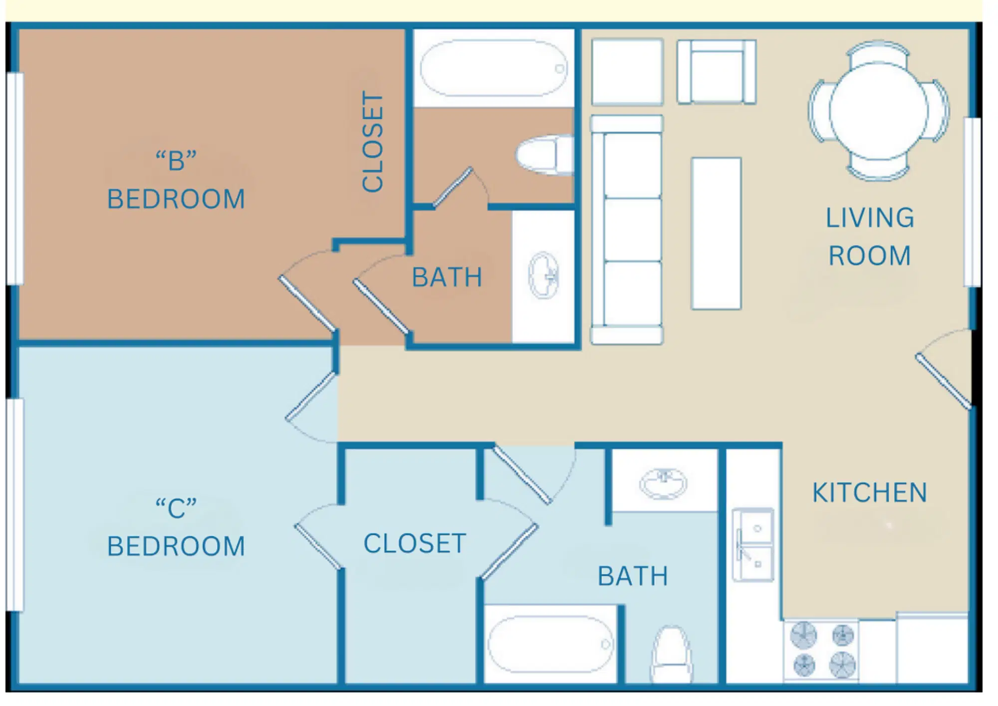 Tropicana Gardens, Santa Barbara – 2 Bed 2 Bath