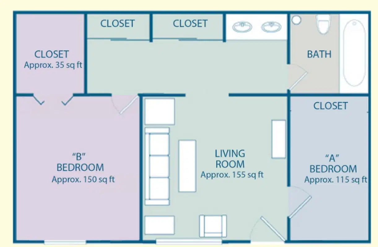 Tropicana Del Norte, Santa Barbara – 2 Bed 1 Bath