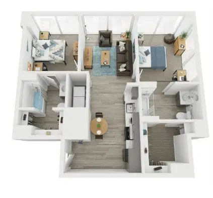 Life Tower, Houston – Room in 2 Bedroom 2 Bathroom | B1