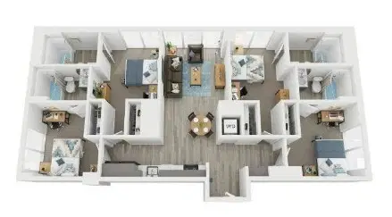 Life Tower, Houston – Room in 4 Bedroom 4 Bathroom | D1