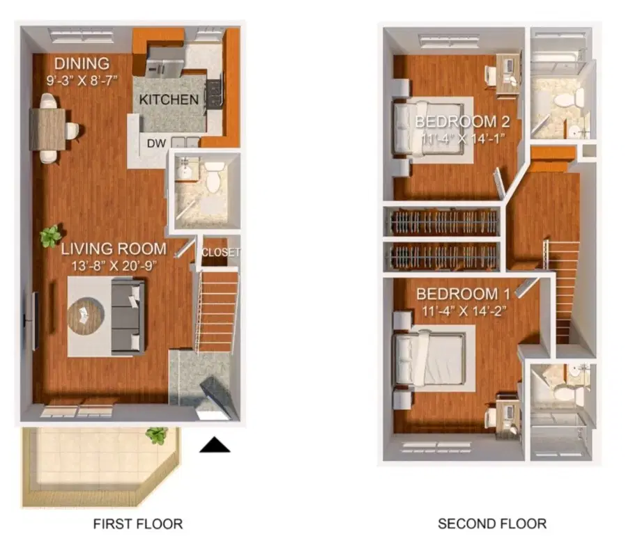 1239 W 30th St, Los Angeles – 2 Bed 2.5 Bath