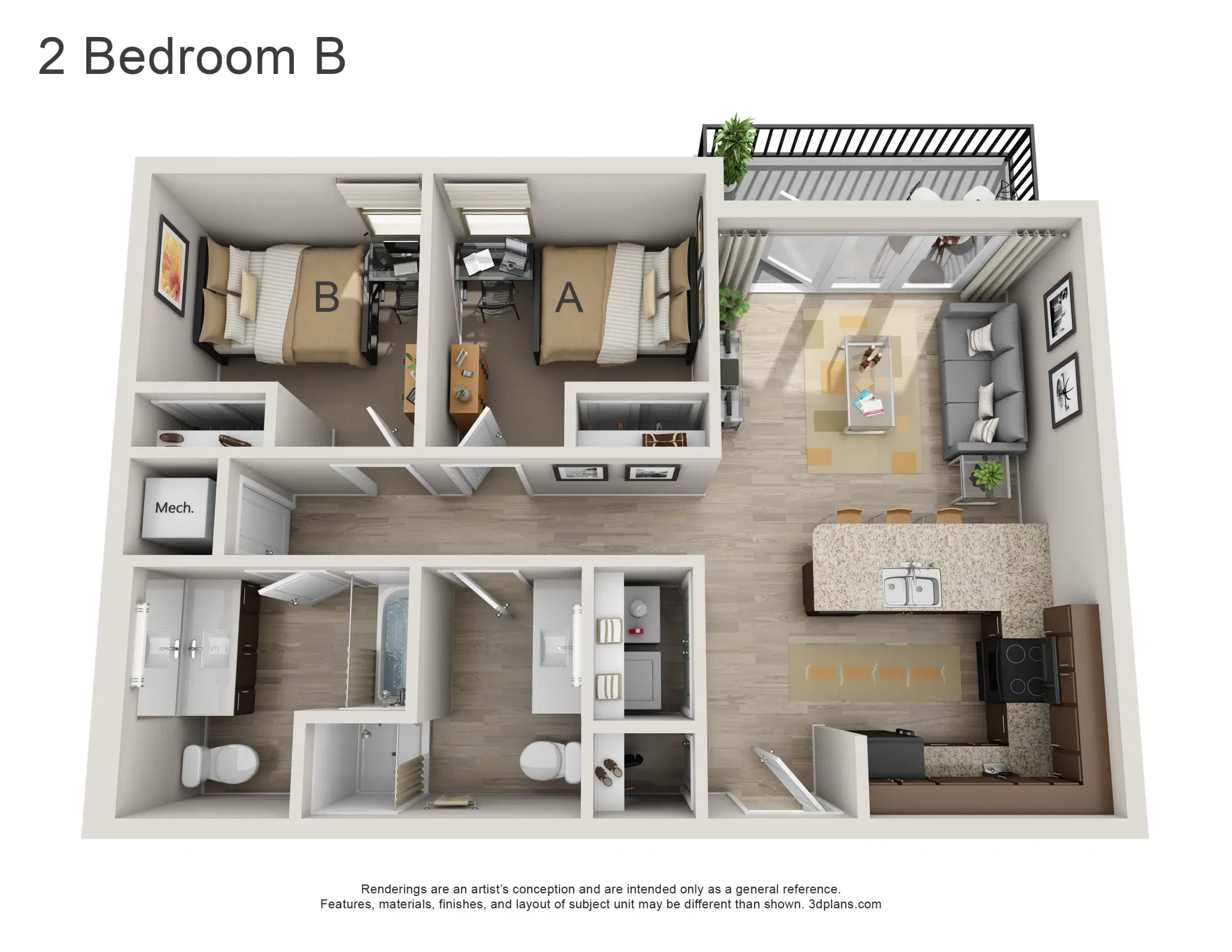 901 W. Western Ave, Urbana – Room in 2 Bedroom 2 Bathroom | B