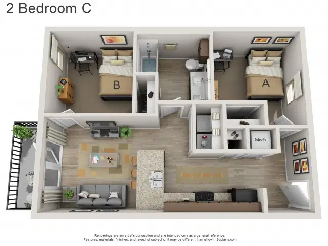 901 W. Western Ave, Urbana – Room in 2 Bedroom 1 Bathroom | C