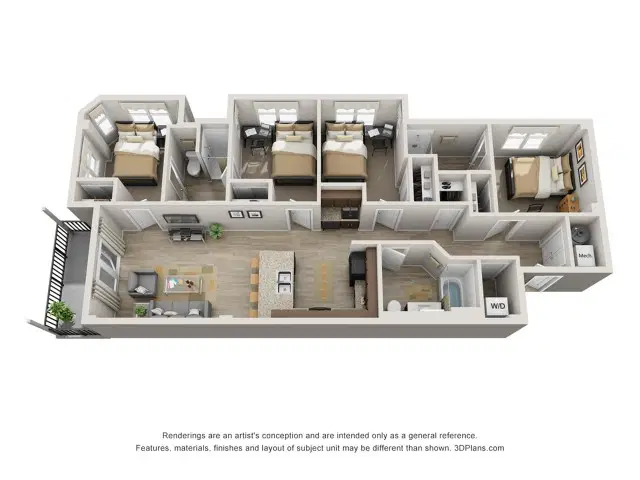305 E. Daniel, Champaign – Room in 4 Bedroom 3 Bathroom | A