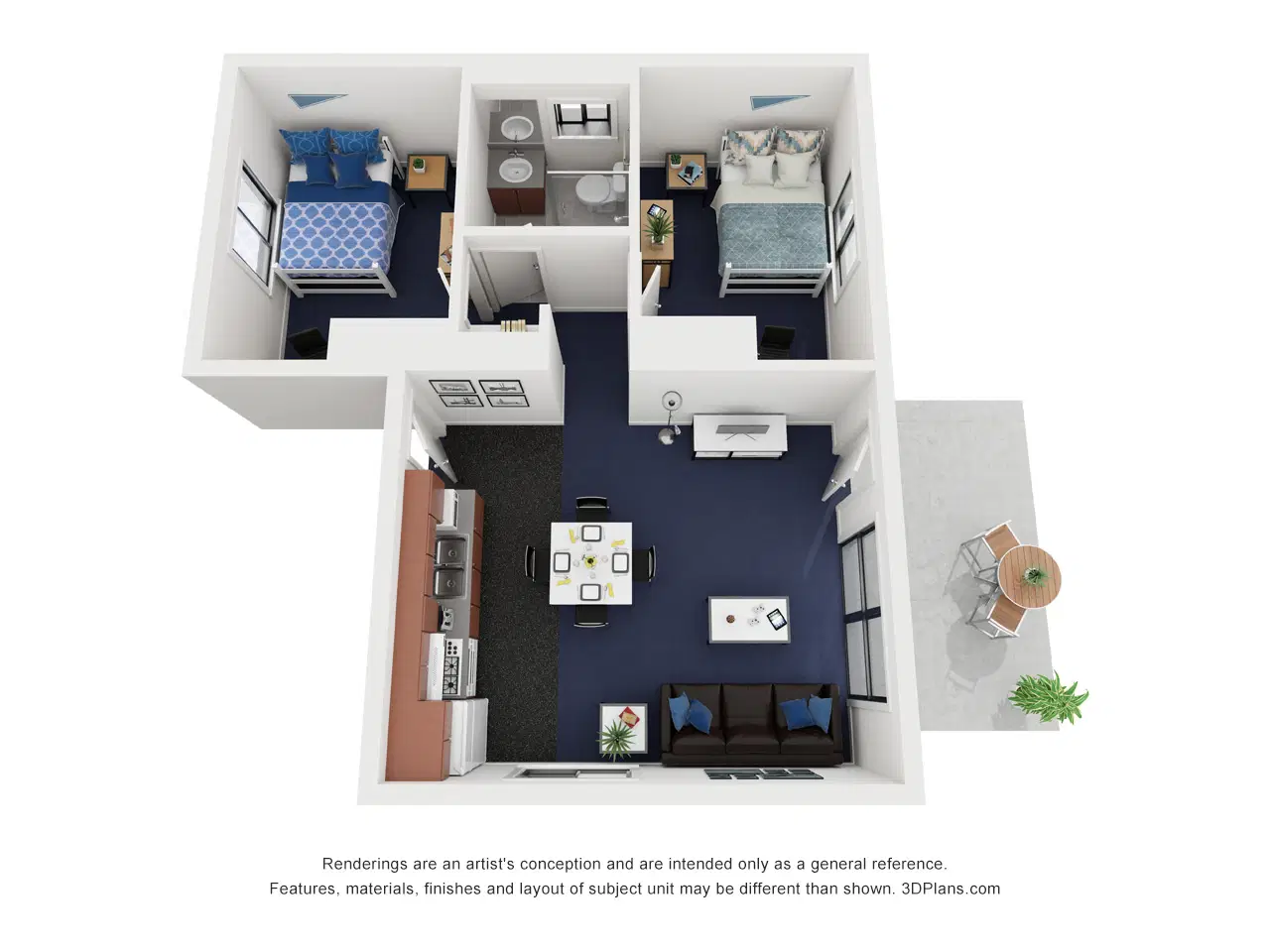 Student Village North Ryde, Sydney – 2 Bedroom Apartment West Double