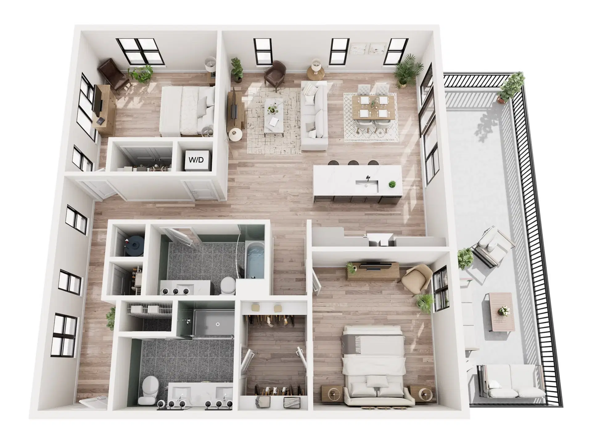 Jaeger Square, Columbus – 2 Bed 2 Bath | Allison Penthouse