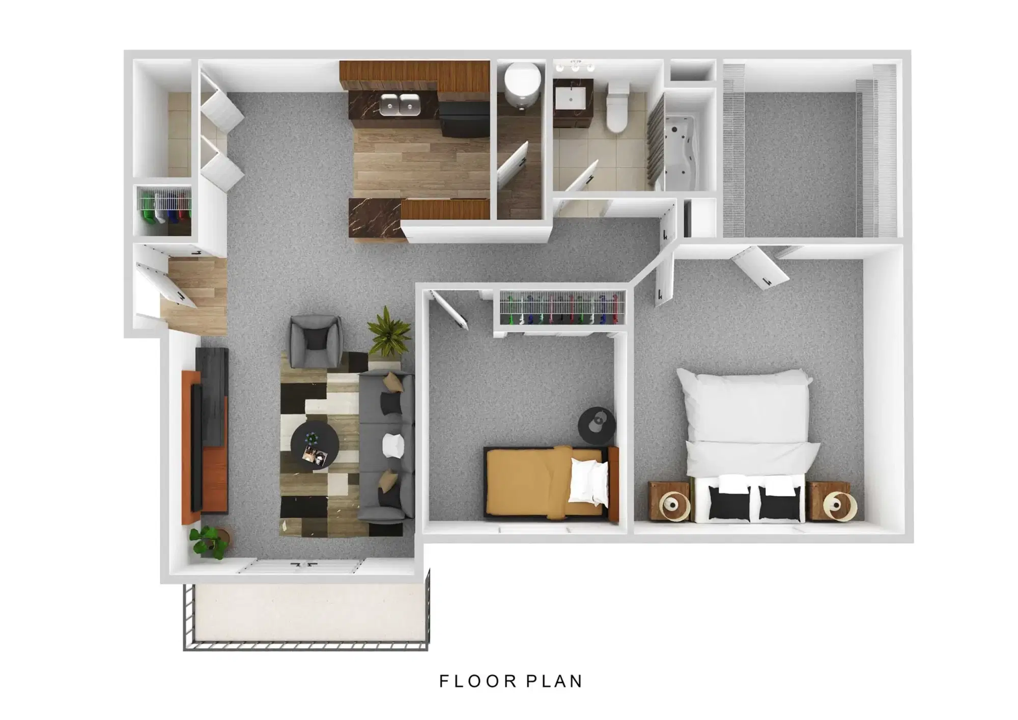 Residences at Central Park, Gahanna – Room in 2 Bedroom 1 Bathroom | Winchester with Balcony/Patio
