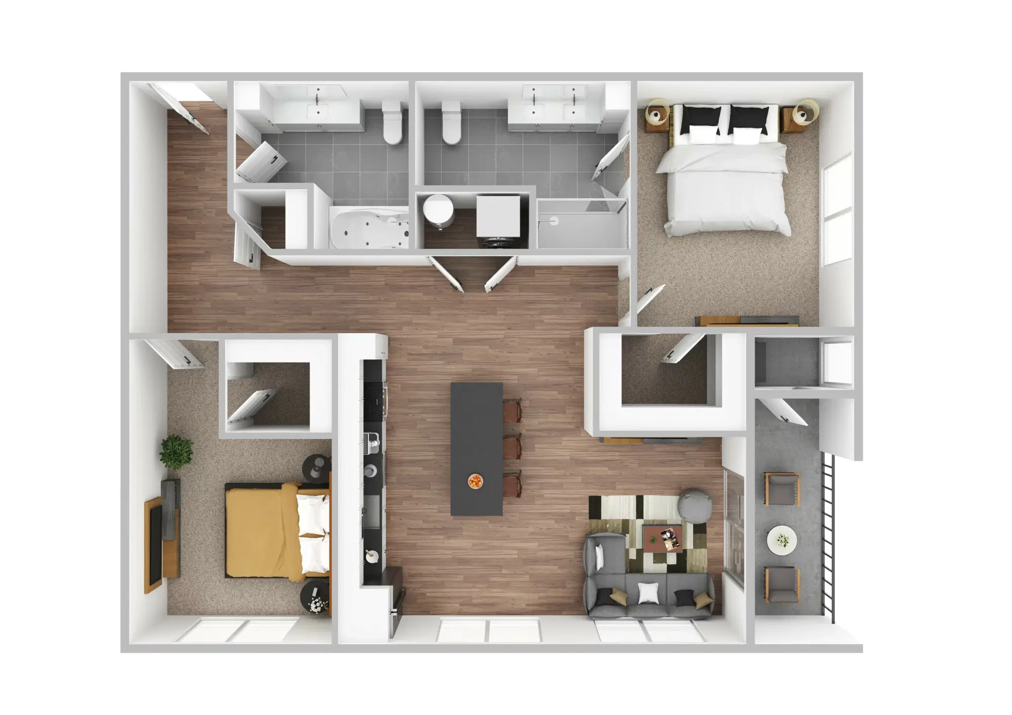 The Monarch, Des Plaines – 2 Bed 2 Bath | B3