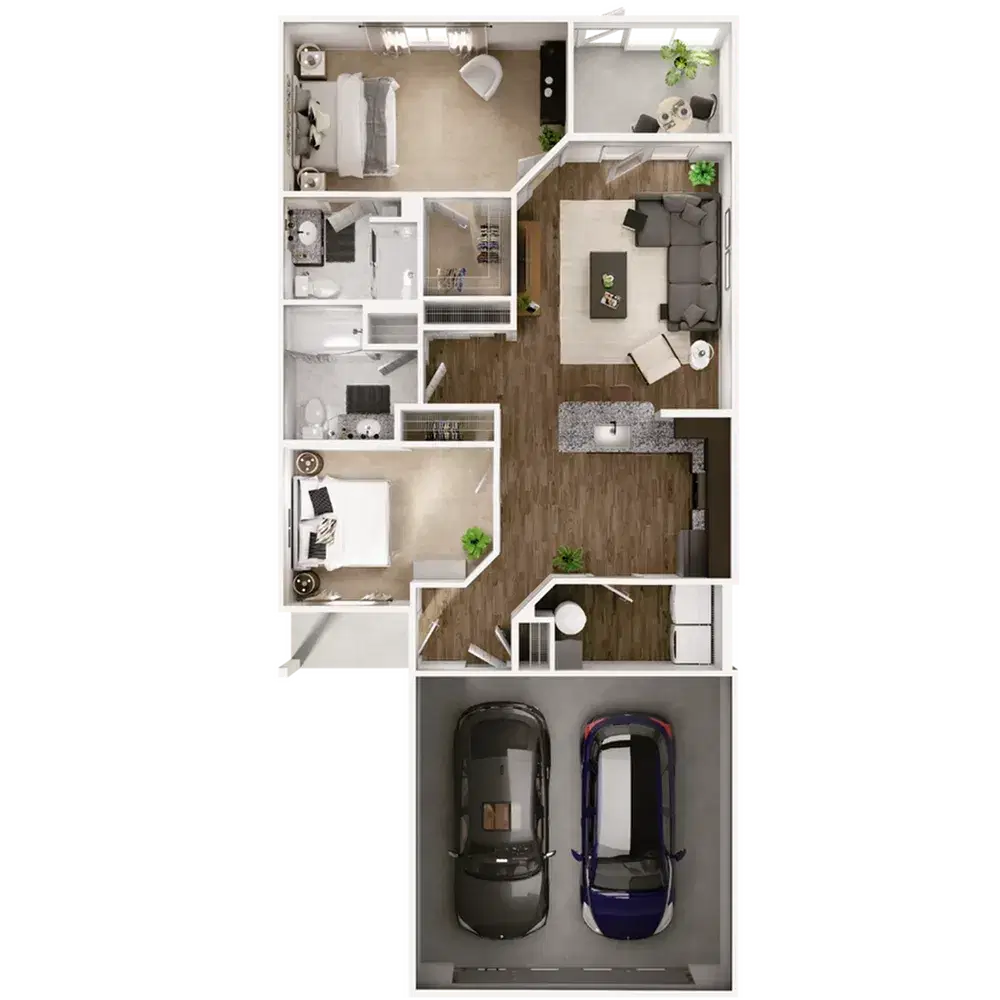 The Residences at Eastwood, Reynoldsburg – Room in 2 Bedroom 2 Bathroom | Isleworth 1 with Screened Porch