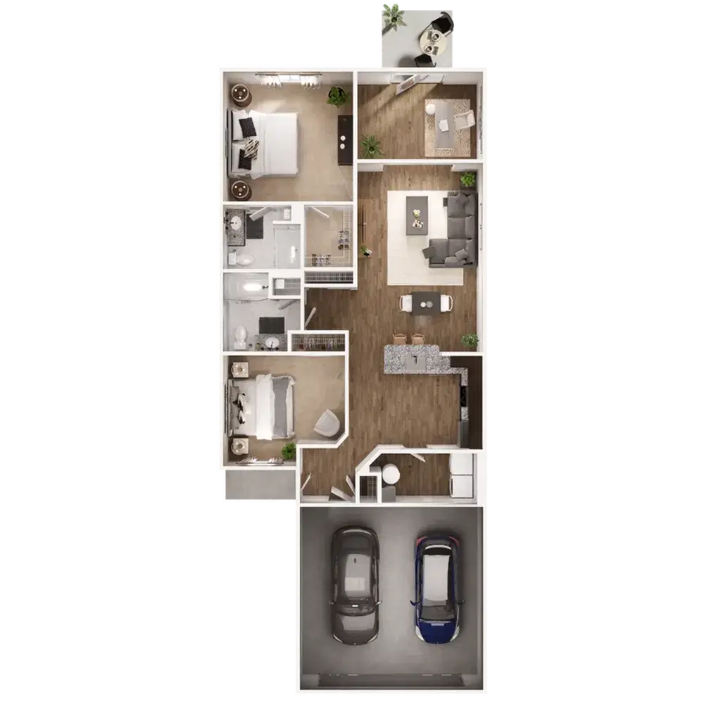 The Residences at Eastwood, Reynoldsburg – Room in 2 Bedroom 2 Bathroom | Isleworth 3 with Den