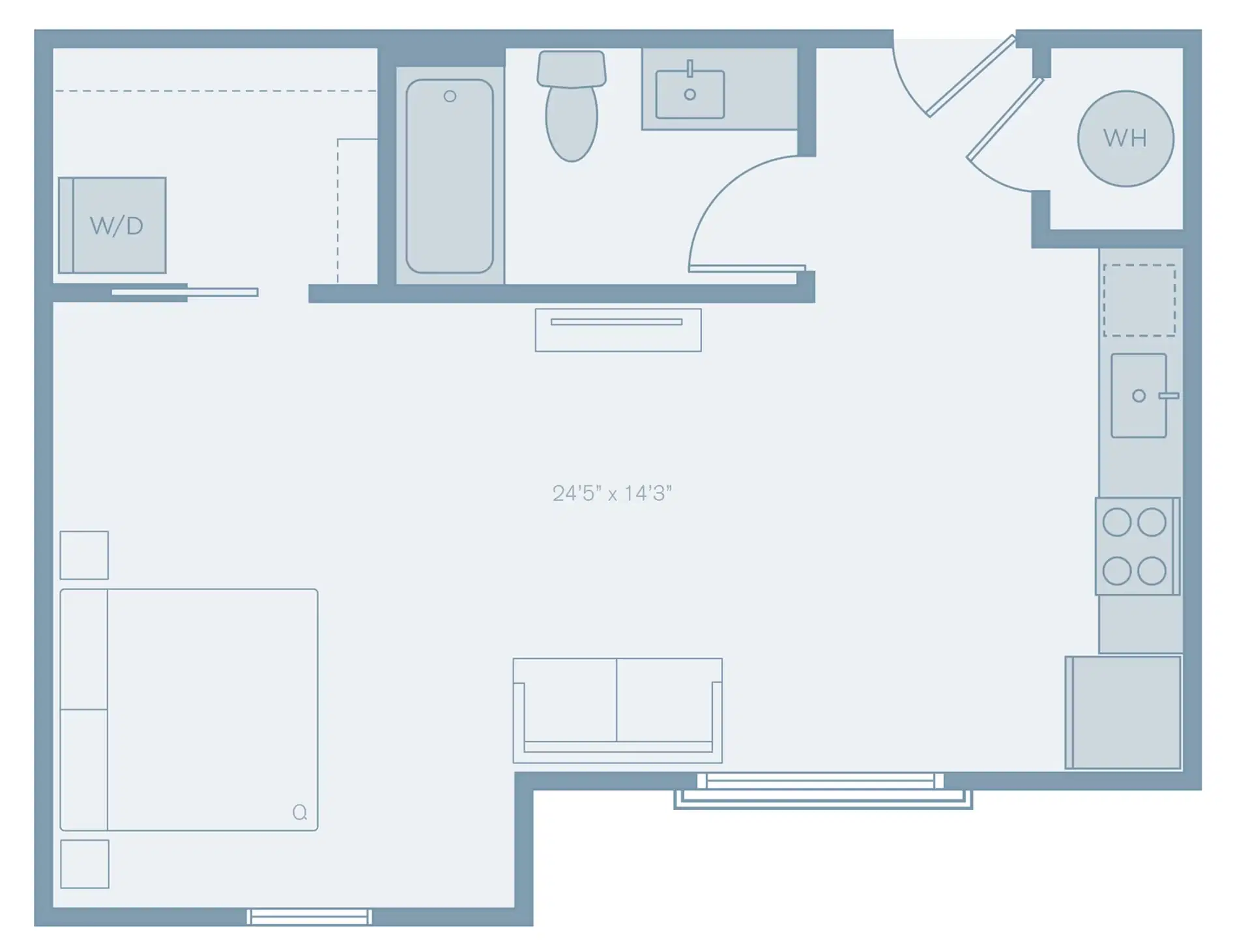 The Residences At The Sutton, Columbus – Studio | S