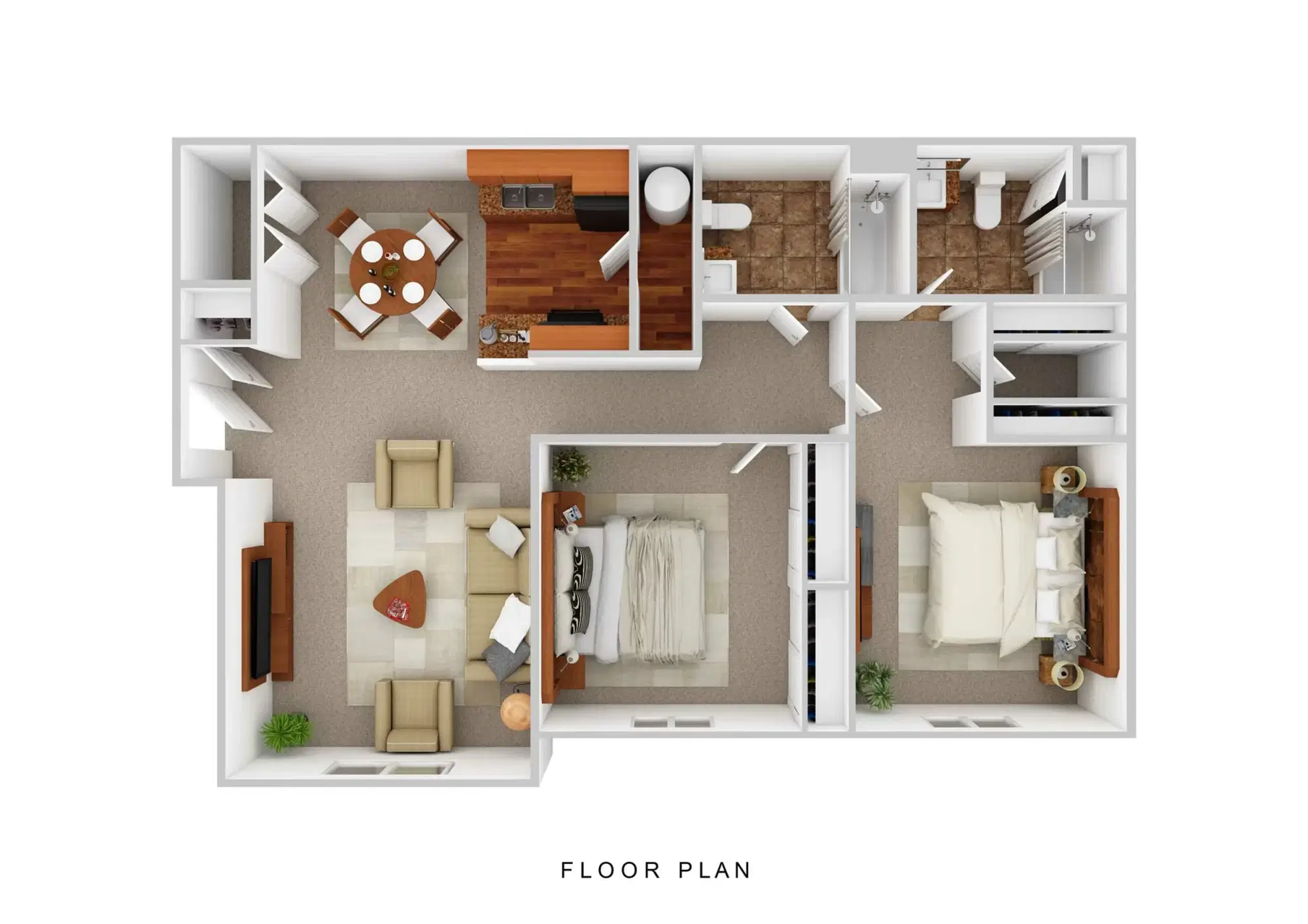 Woods at Perry Lane, Westerville – Room in 2 Bedroom 2 Bathroom | Jefferson with Patio/Balcony