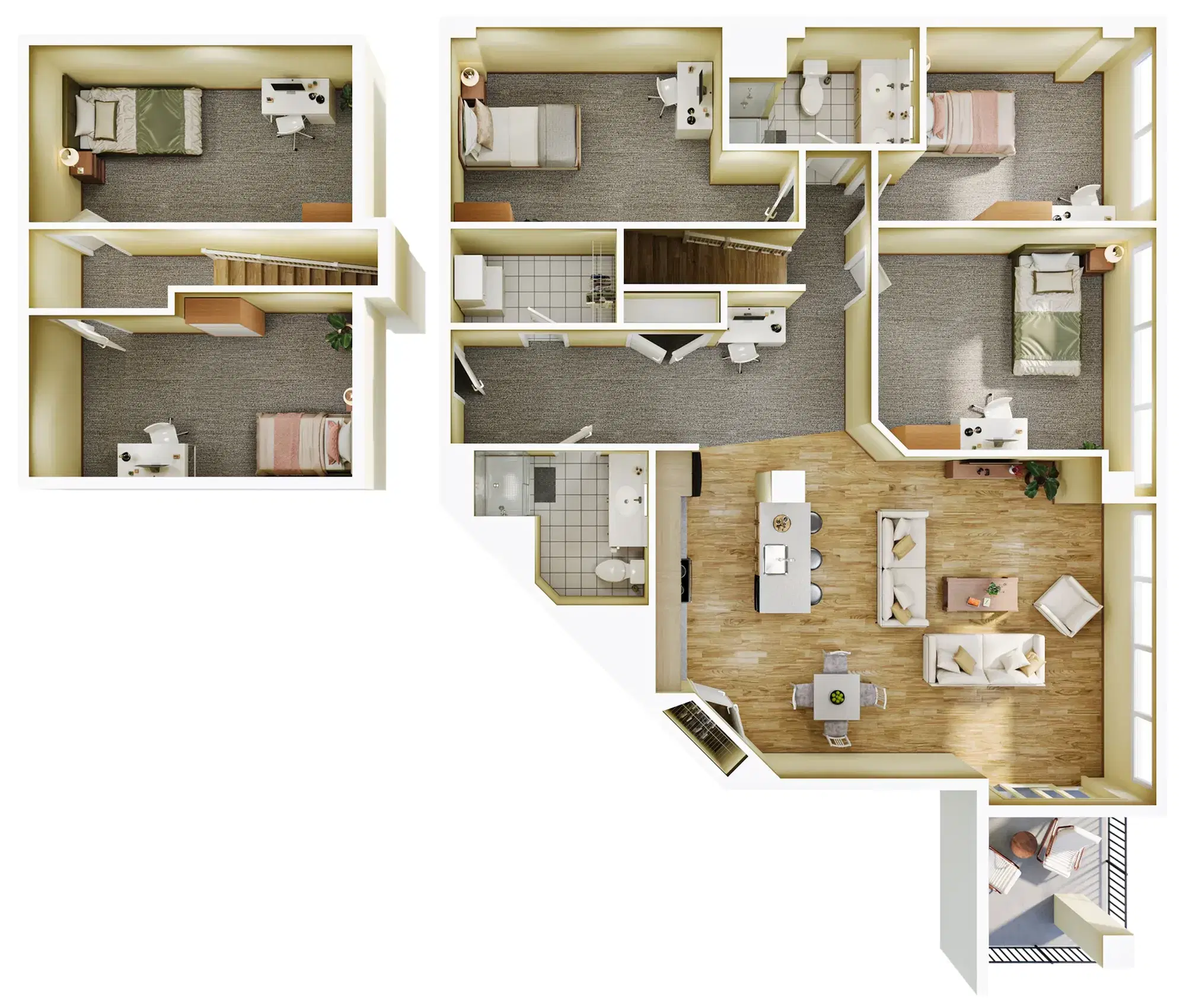 Towers on State, Madison – 5 Bedroom 2 Bathroom