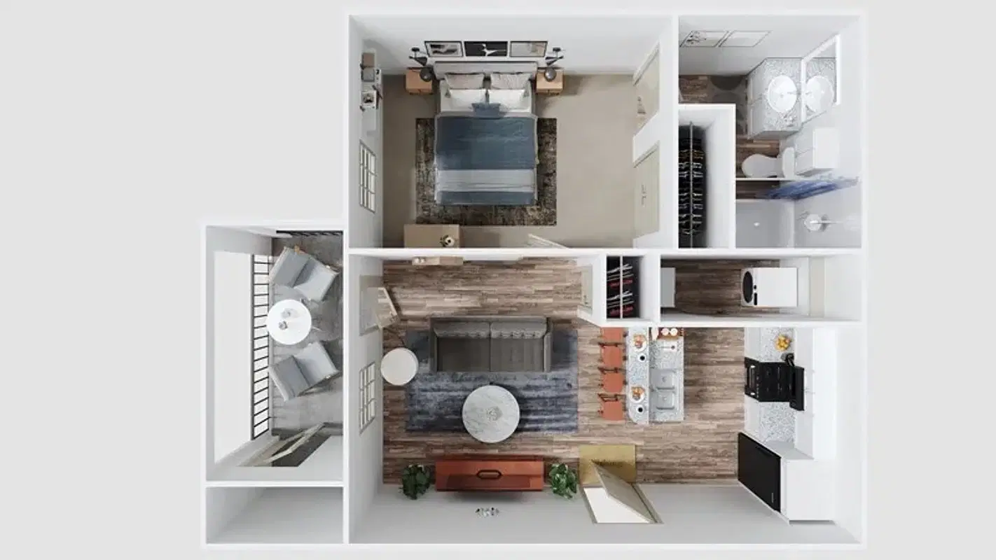 Arbors of Sam Houston, Huntsville – 1 Bedroom 1 Bathroom | A2