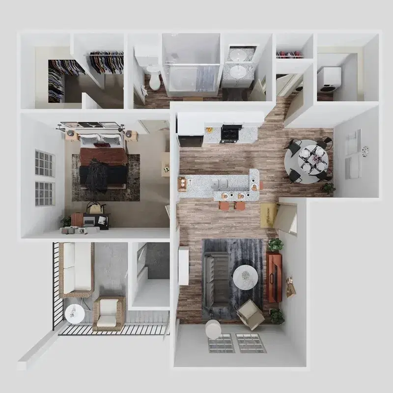 Arbors of Sam Houston, Huntsville – 1 Bedroom 1 Bathroom | A4