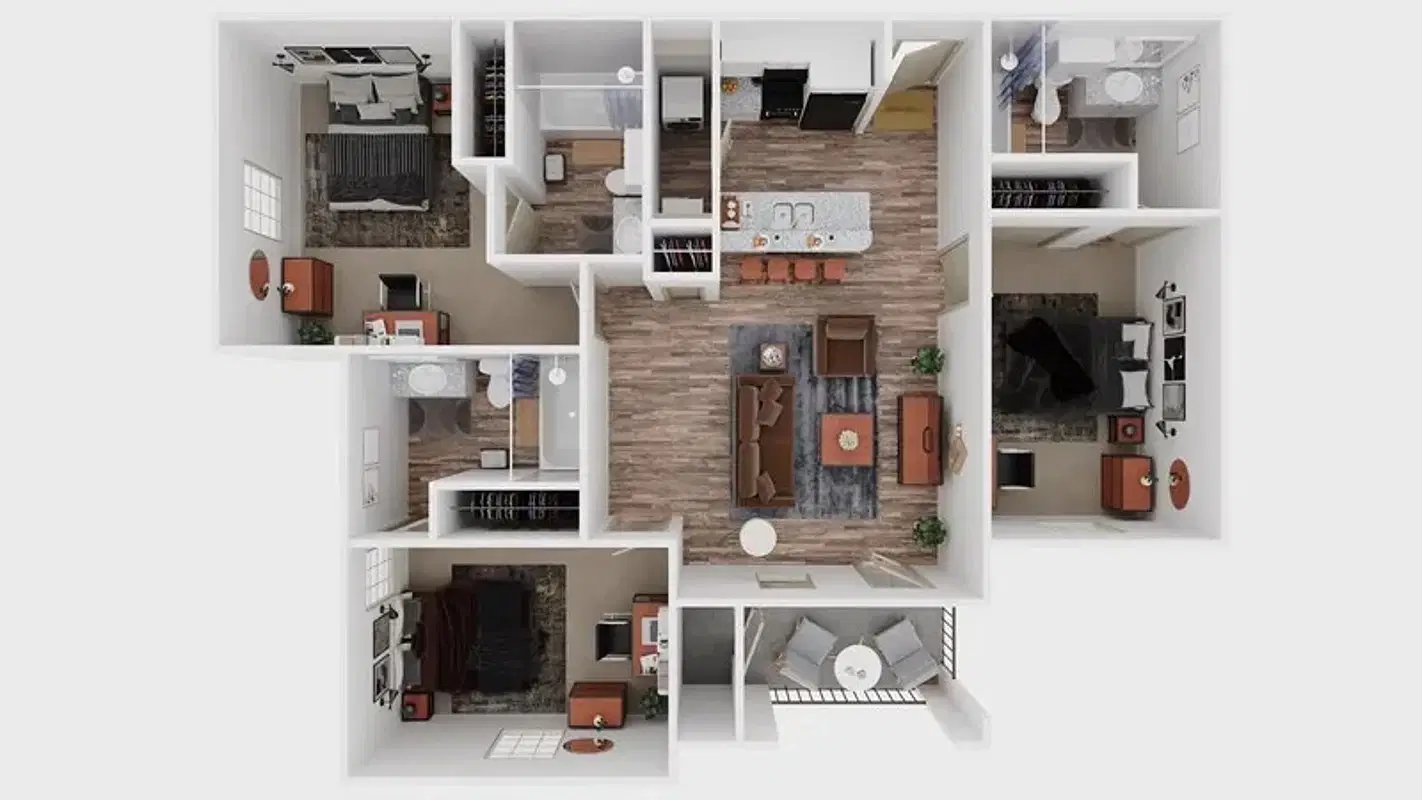 Arbors of Sam Houston, Huntsville – Room in 3 Bedroom 3 Bathroom | C2