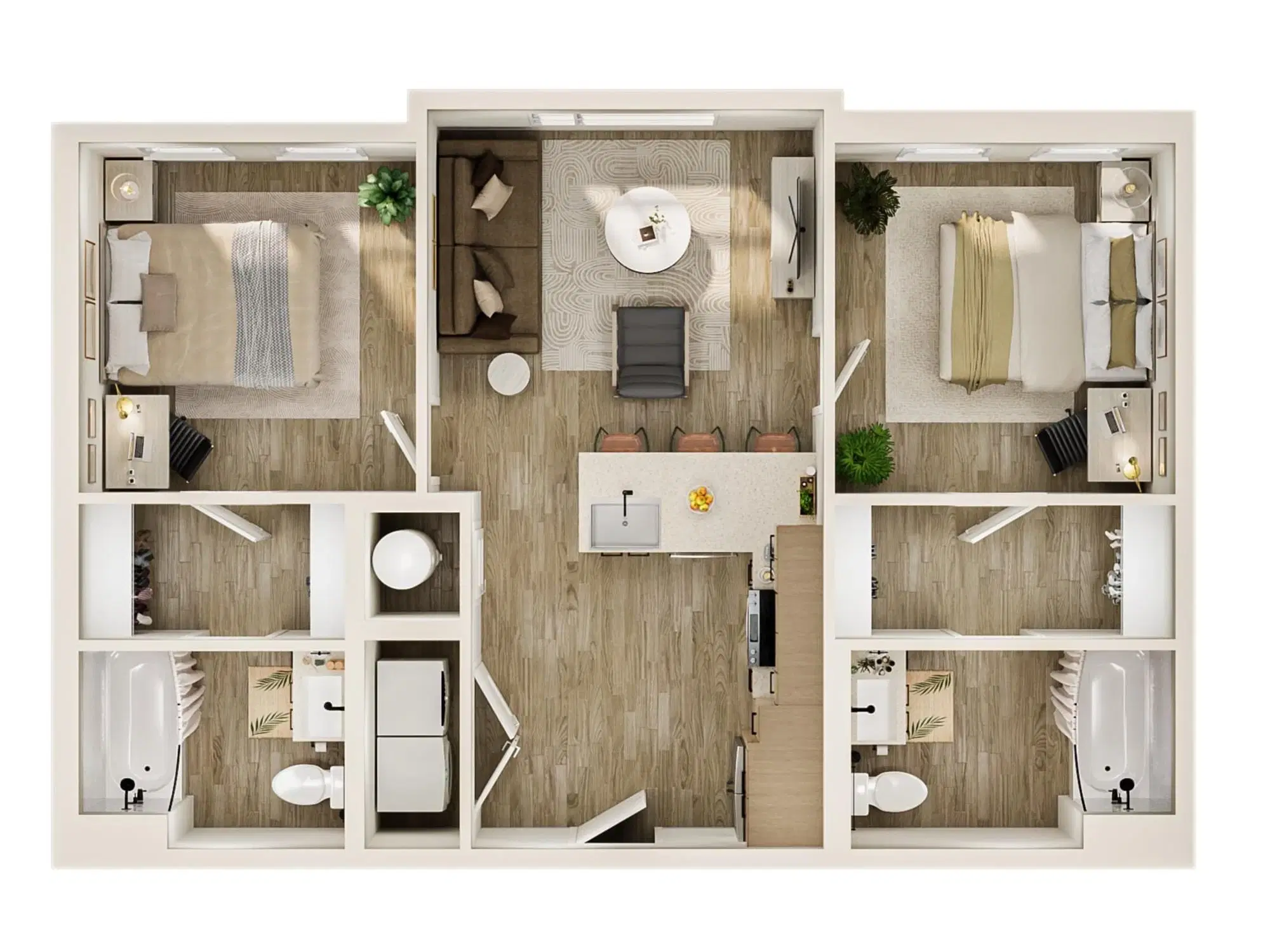 The Marshall Tempe, Tempe – Room in 2 Bedroom 2 Bathroom | B1