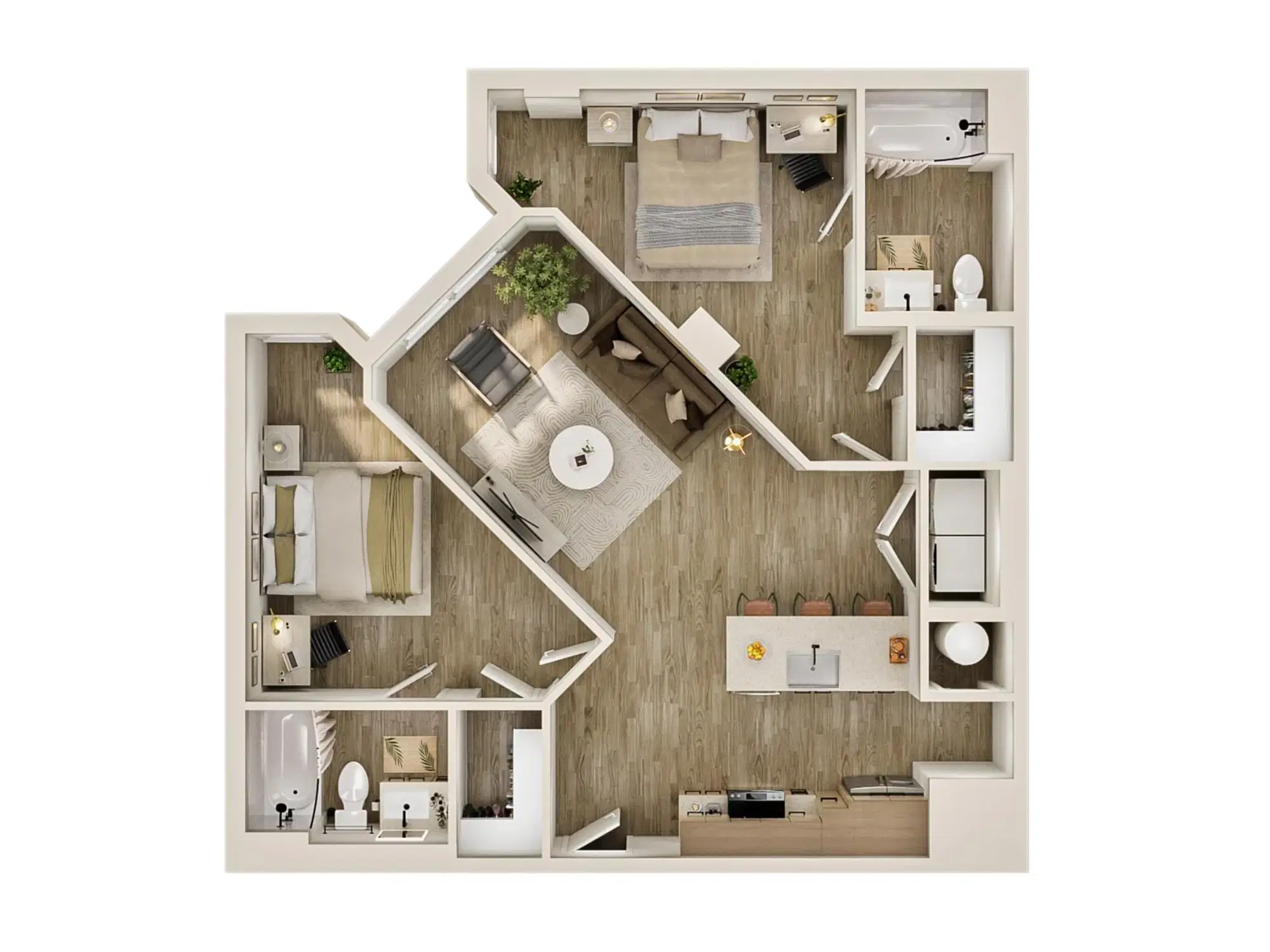 The Marshall Tempe, Tempe – Room in 2 Bedroom 2 Bathroom | B4