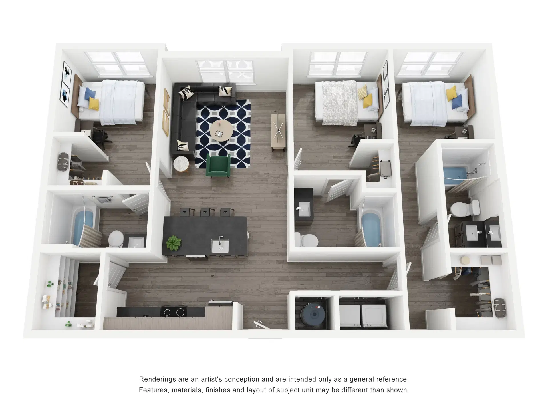 The Marshall on 5th, Birmingham – Room in 3 Bedroom 3 Bathroom | C1