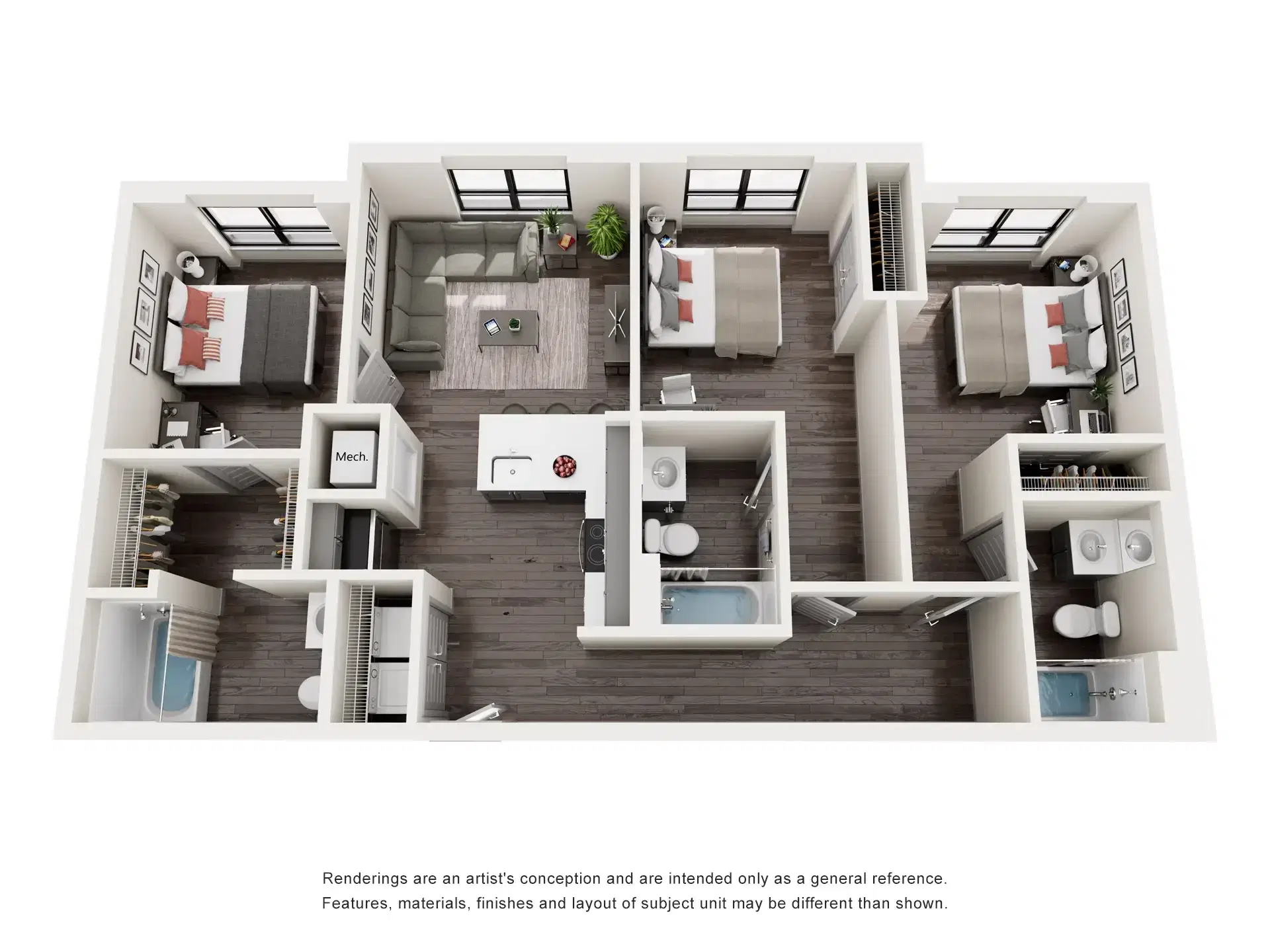 The Marshall St. Louis, St. Louis – Room in 3 Bedroom 3 Bathroom | C2