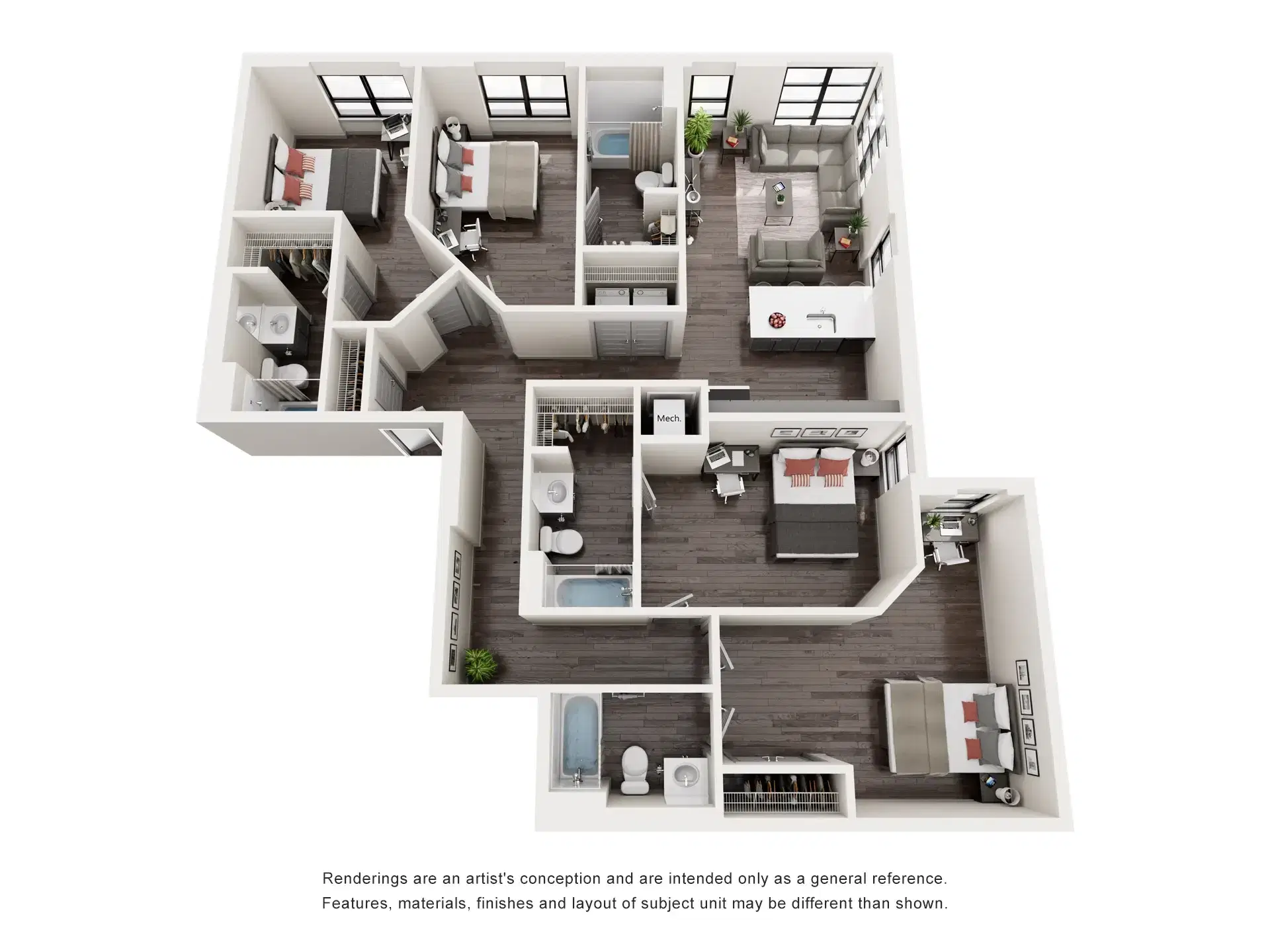 The Marshall St. Louis, St. Louis – Room in 4 Bedroom 4 Bathroom | D2