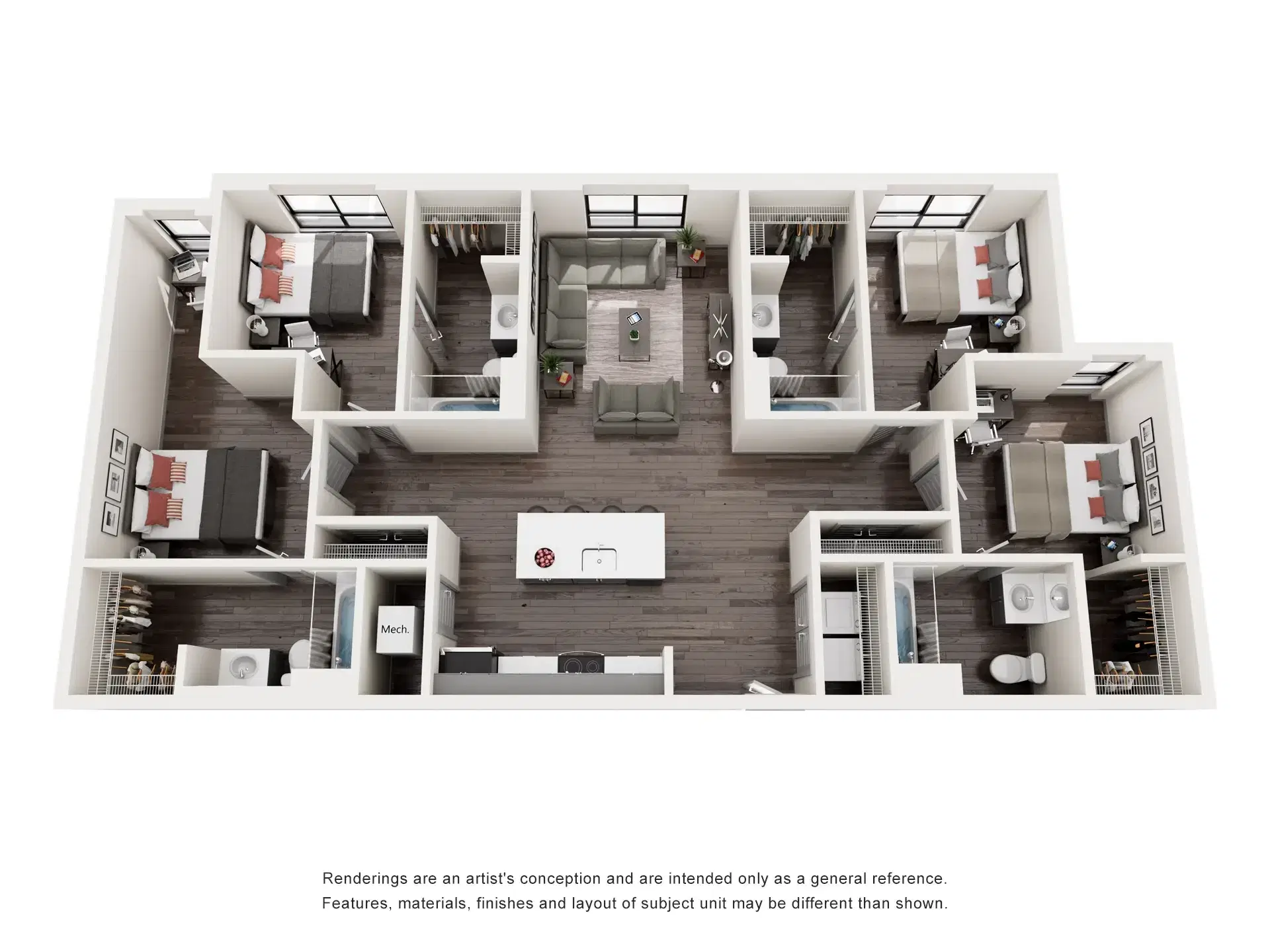 The Marshall St. Louis, St. Louis – Room in 4 Bedroom 4 Bathroom | D3