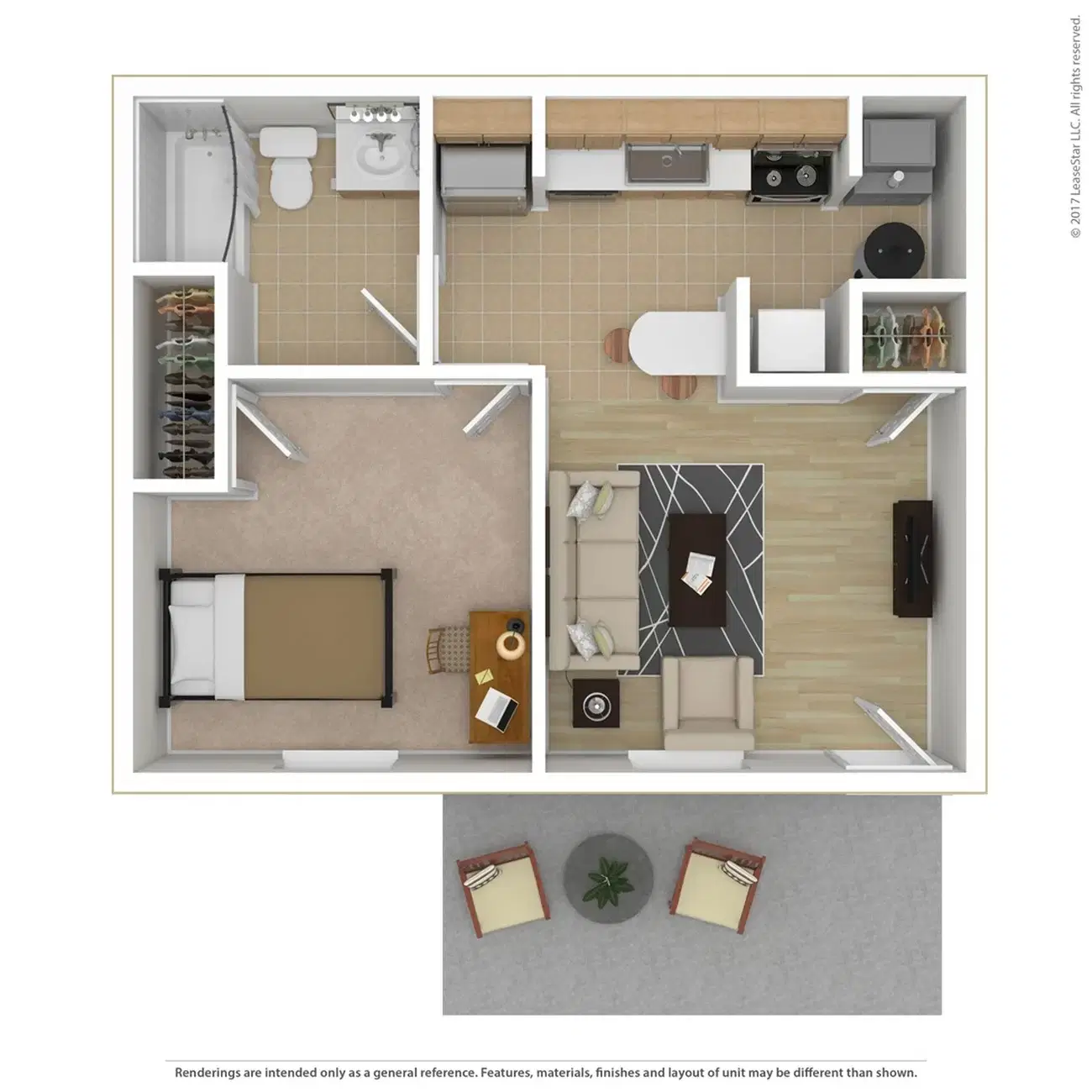 Campus Court Lexington, Lexington – 1 Bed, 1 Bath Deluxe